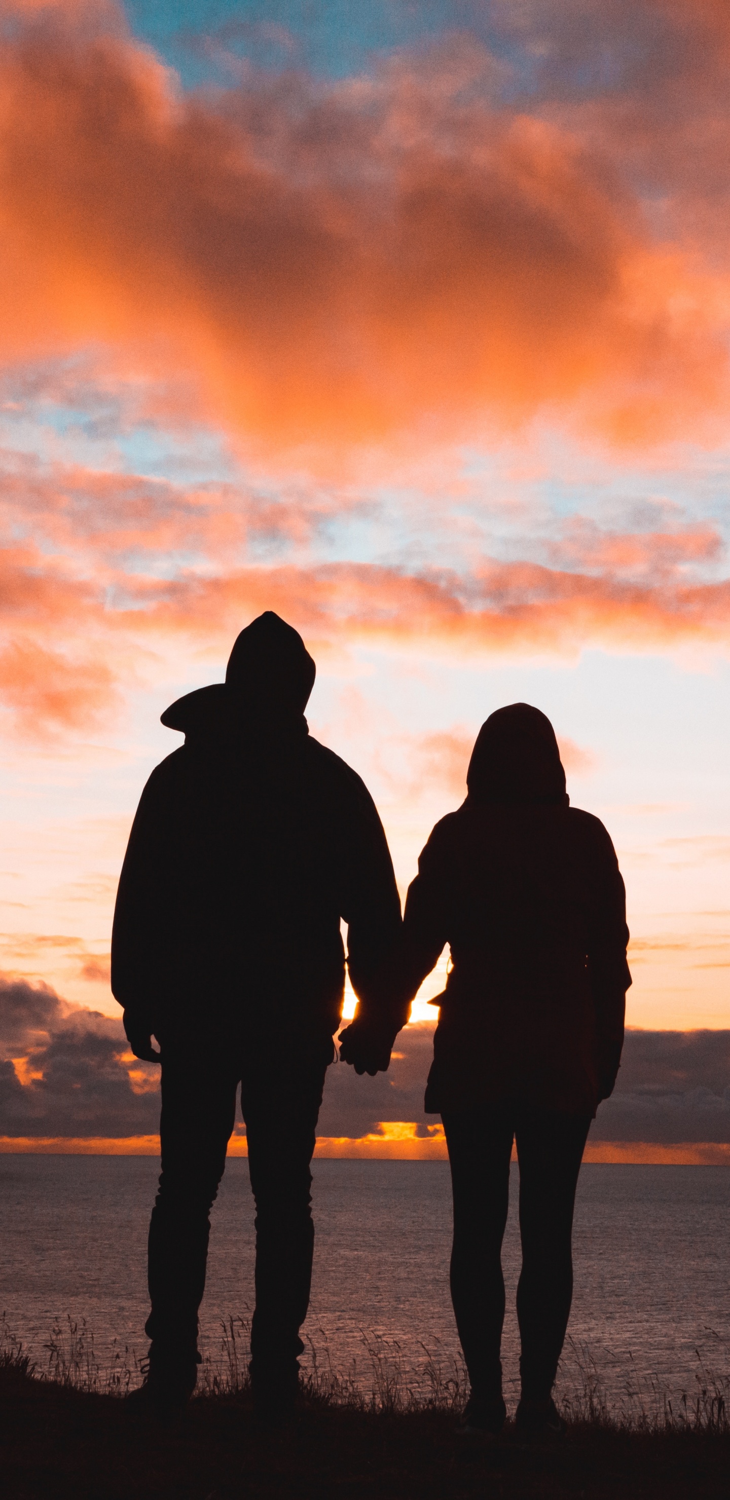 People in Nature, Sunset, Cloud, Horizon, Sunrise. Wallpaper in 1440x2960 Resolution