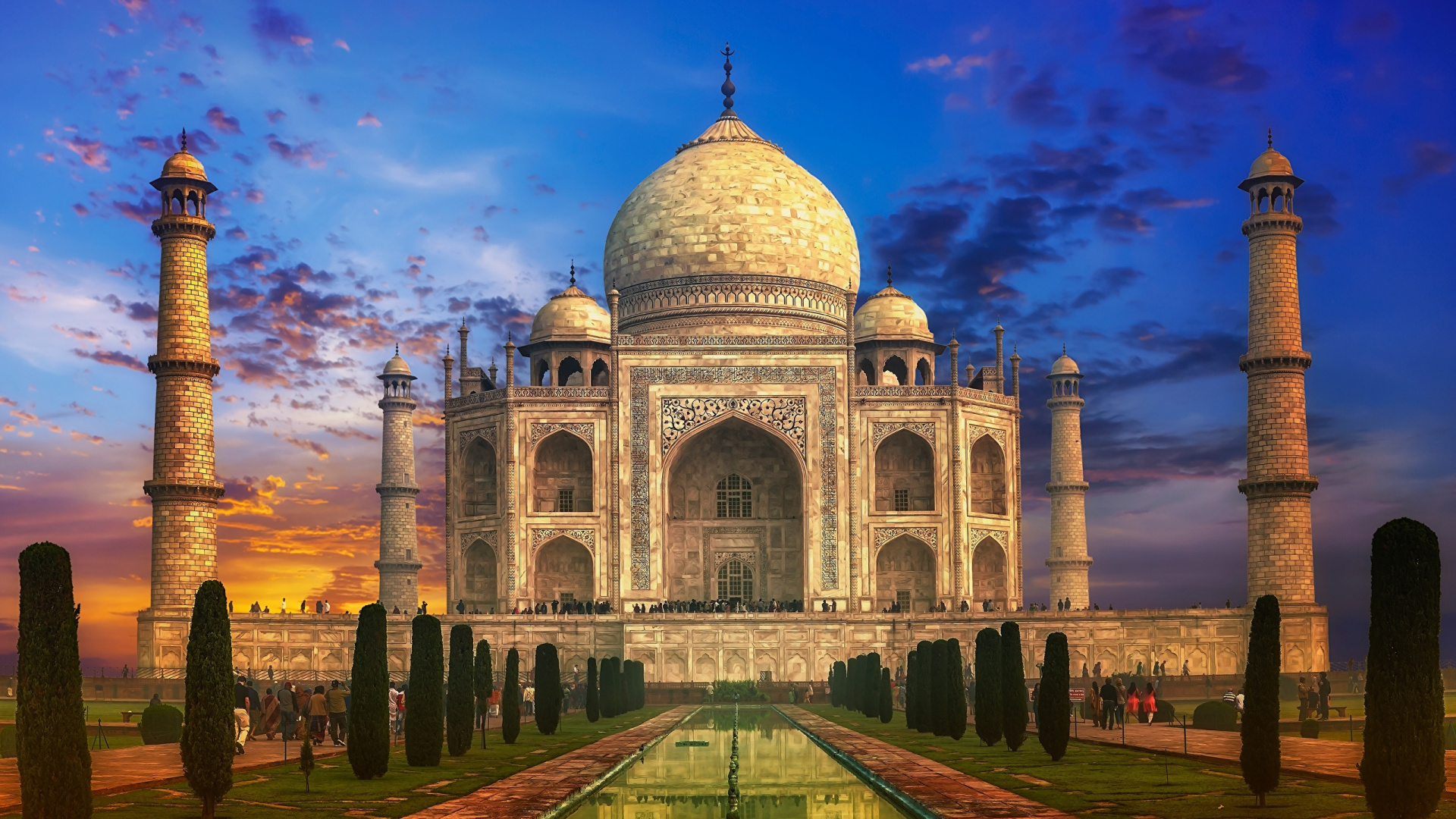 Weißes Betongebäude Unter Blauem Himmel Tagsüber. Wallpaper in 1920x1080 Resolution