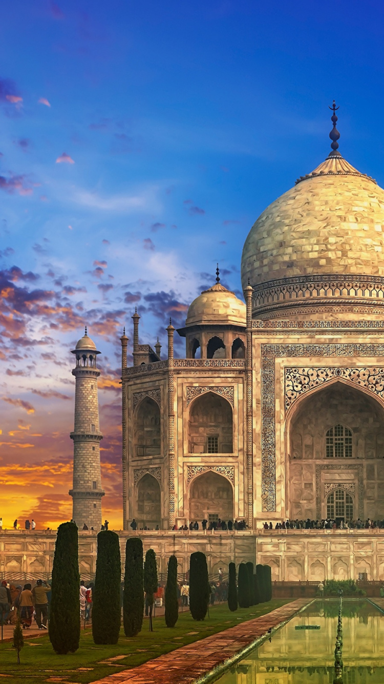 Weißes Betongebäude Unter Blauem Himmel Tagsüber. Wallpaper in 750x1334 Resolution