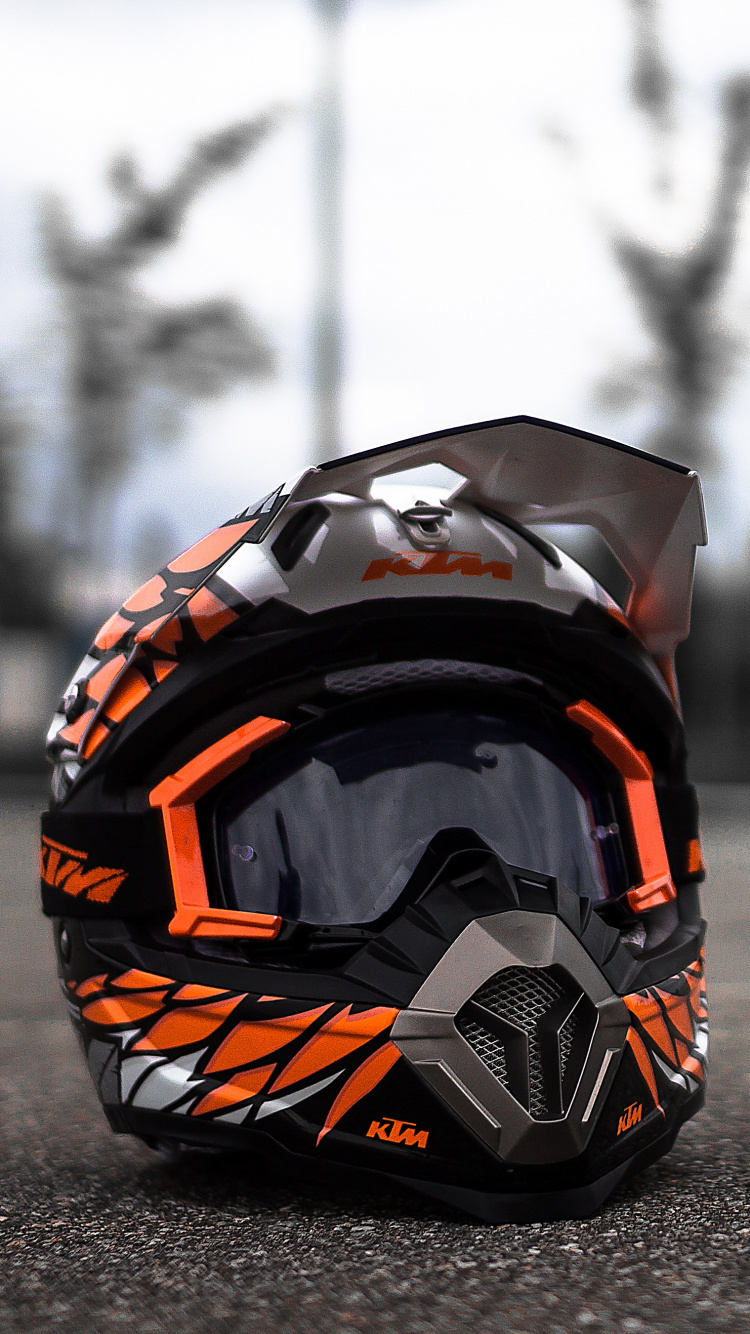 Motorradhelm, Motorrad, Ktm, Helm, Motorradfahren. Wallpaper in 750x1334 Resolution