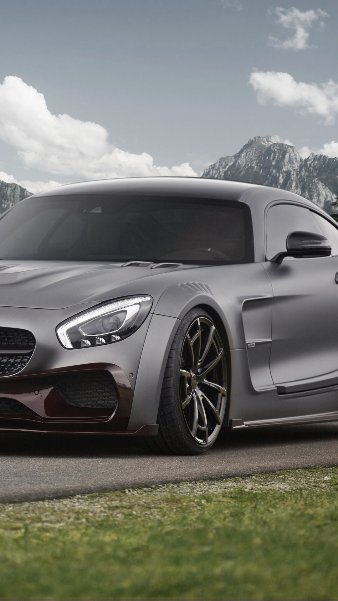 Silver Mercedes Benz Coupe on Road During Daytime. Wallpaper in 1080x1920 Resolution