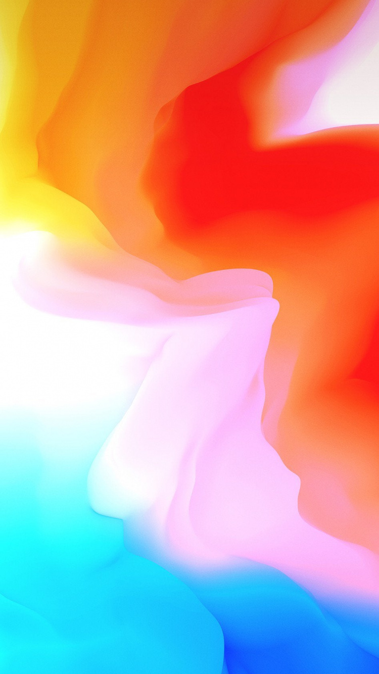 OnePlus 6T, OnePlus 6, Android, la Pureté de la Couleur, Orange. Wallpaper in 750x1334 Resolution