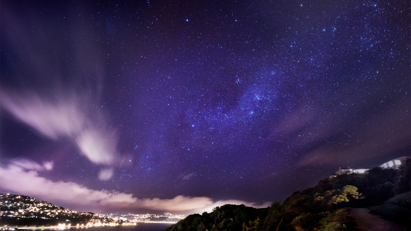 性质, 奥罗拉, 星光, 外层空间, 首歌 壁纸 1366x768 允许