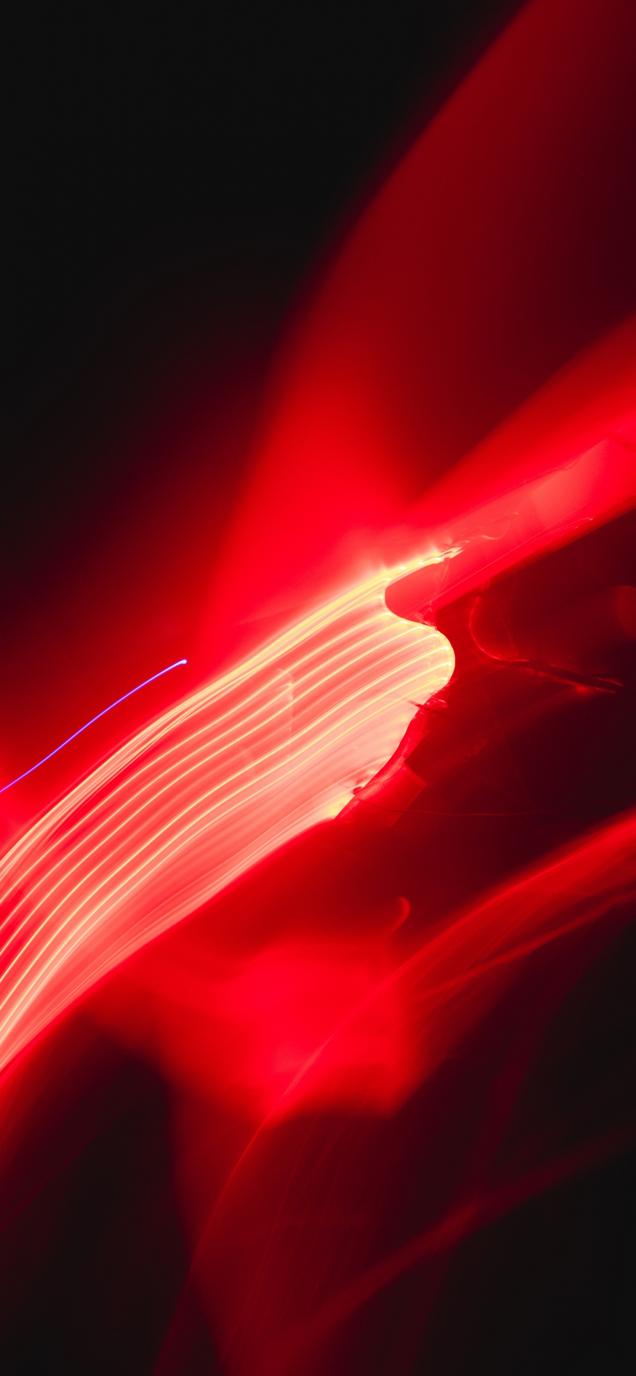 Rayas de Luz Roja y Blanca. Wallpaper in 1242x2688 Resolution