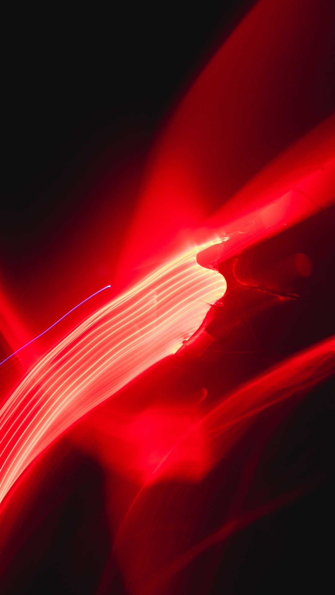 Red and White Light Streaks. Wallpaper in 1080x1920 Resolution