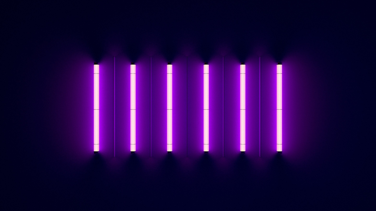 Purple Lights on Dark Room. Wallpaper in 1280x720 Resolution