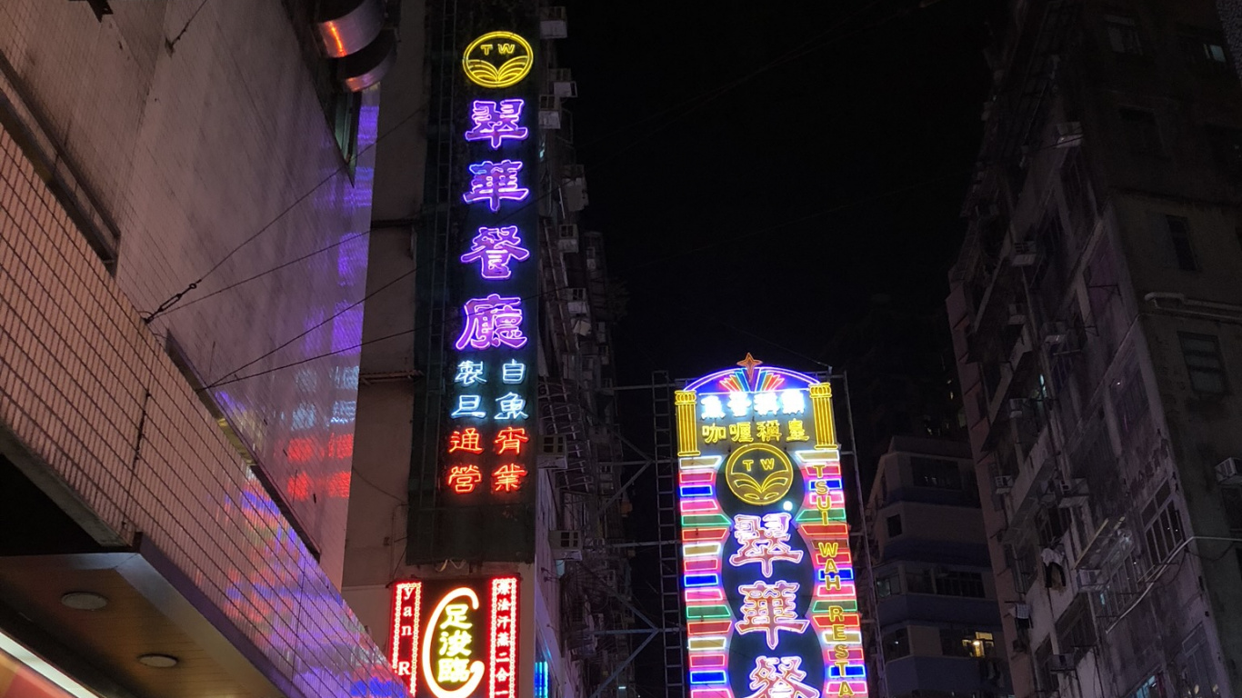 香港, 人群, 建筑, 运输 壁纸 1366x768 允许