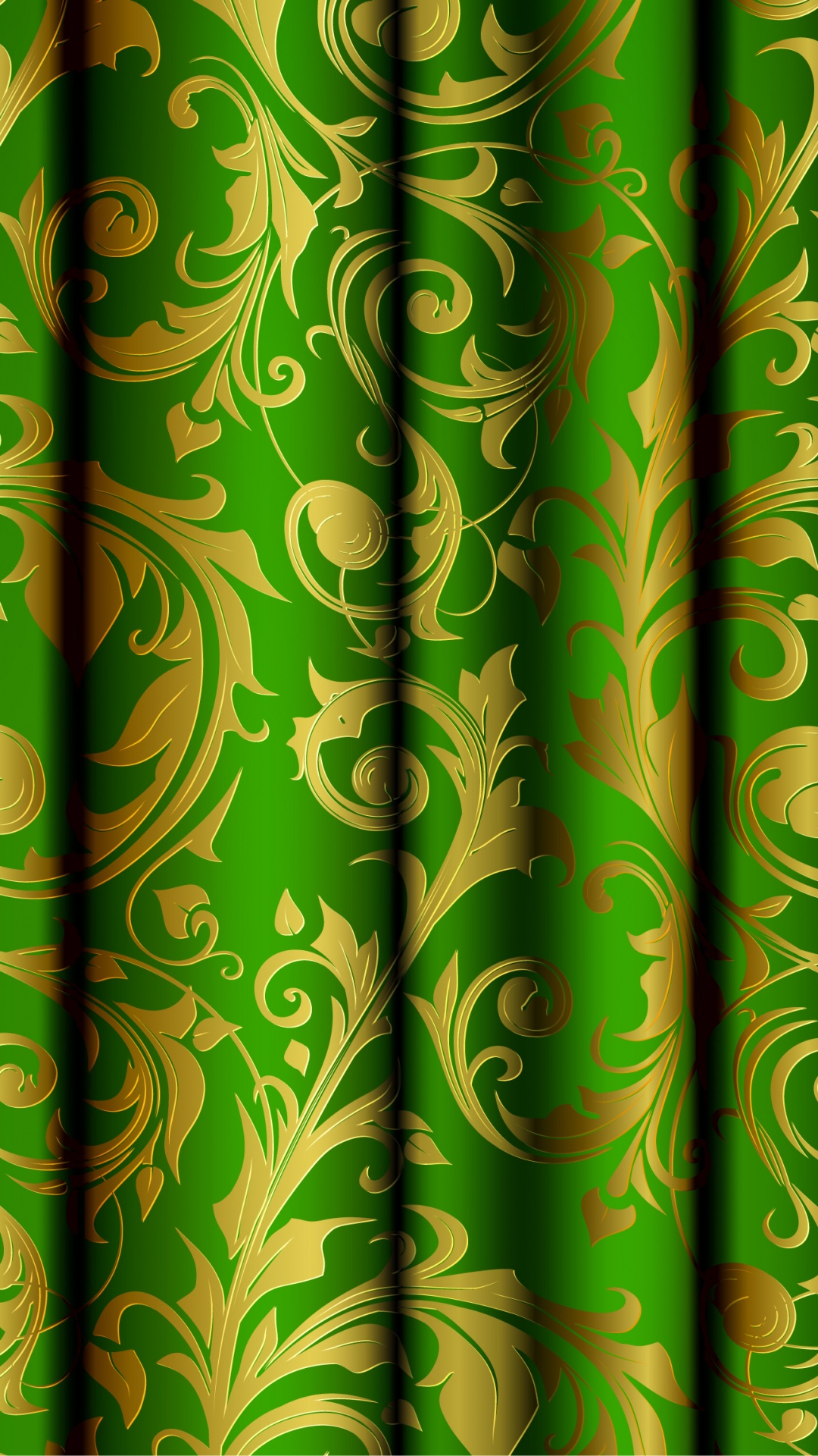 Rideau Fleuri Vert et Blanc. Wallpaper in 1080x1920 Resolution