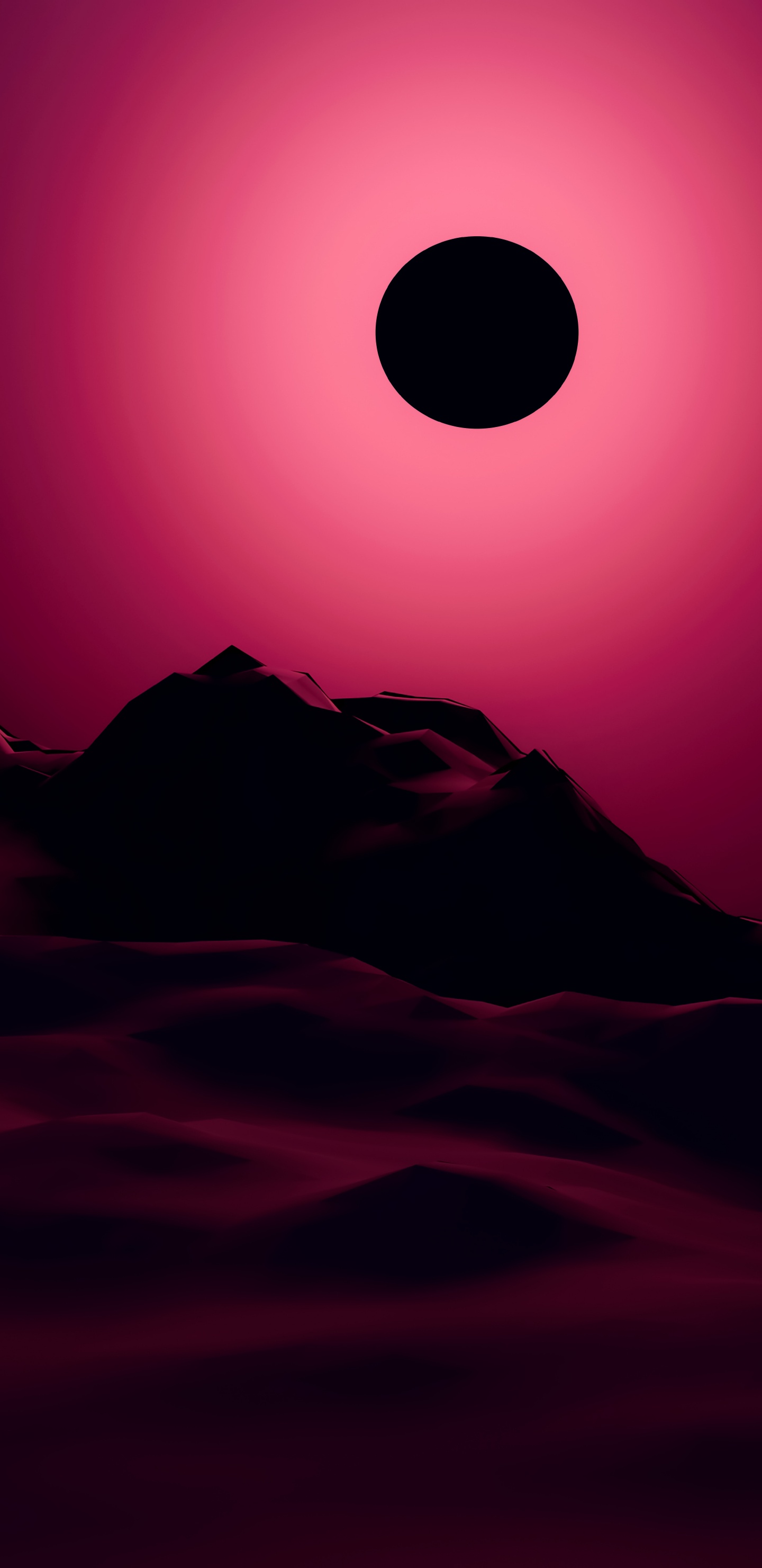 Afterglow, Atmosphère, Paysage Naturel, Pente, Pink. Wallpaper in 1440x2960 Resolution
