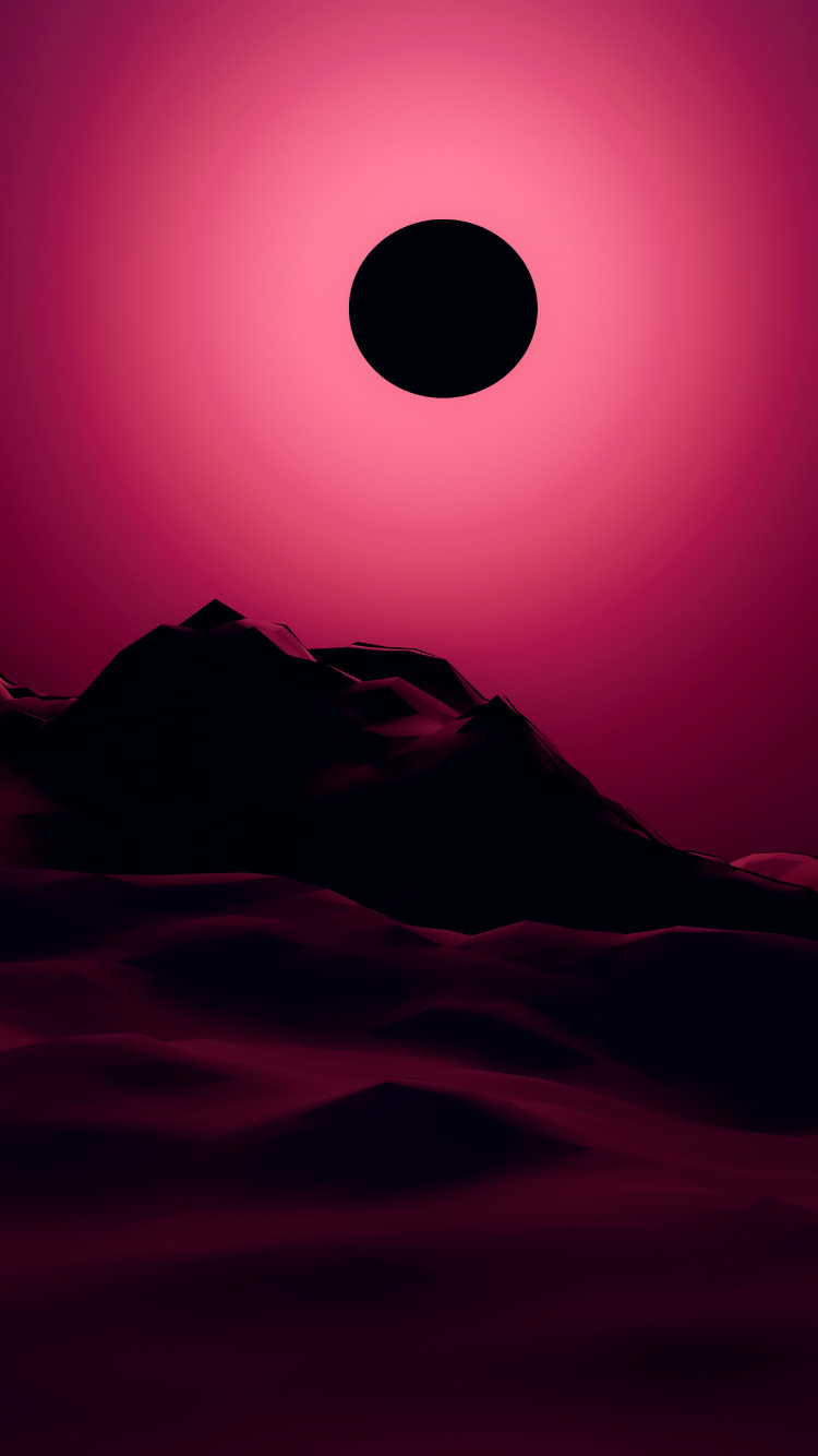 Afterglow, Atmosphère, Paysage Naturel, Pente, Pink. Wallpaper in 750x1334 Resolution