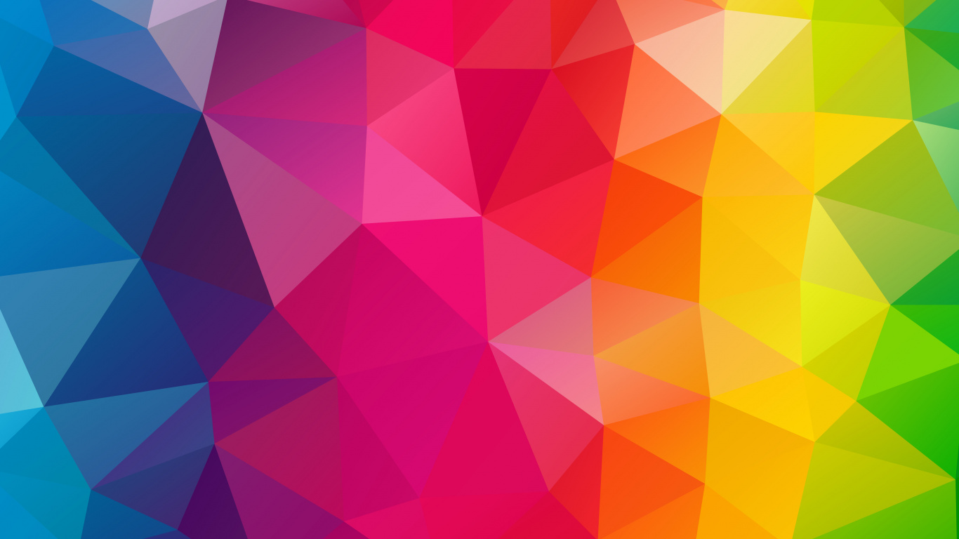 Blue Orange and Yellow Abstract Painting. Wallpaper in 1366x768 Resolution
