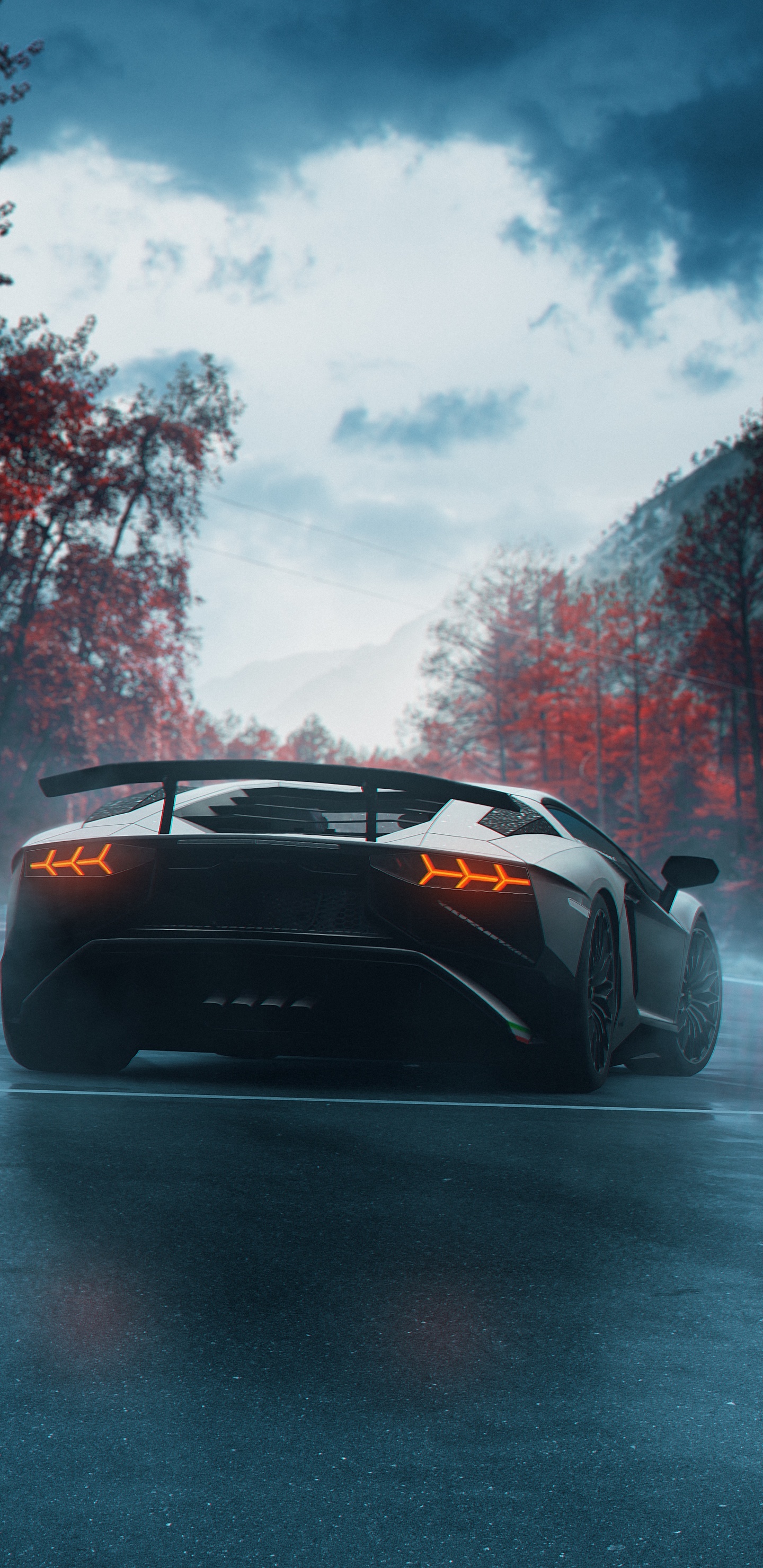 Reflection, Lamborghini Aventador, Lamborghini, Sports Car, Cars. Wallpaper in 1440x2960 Resolution