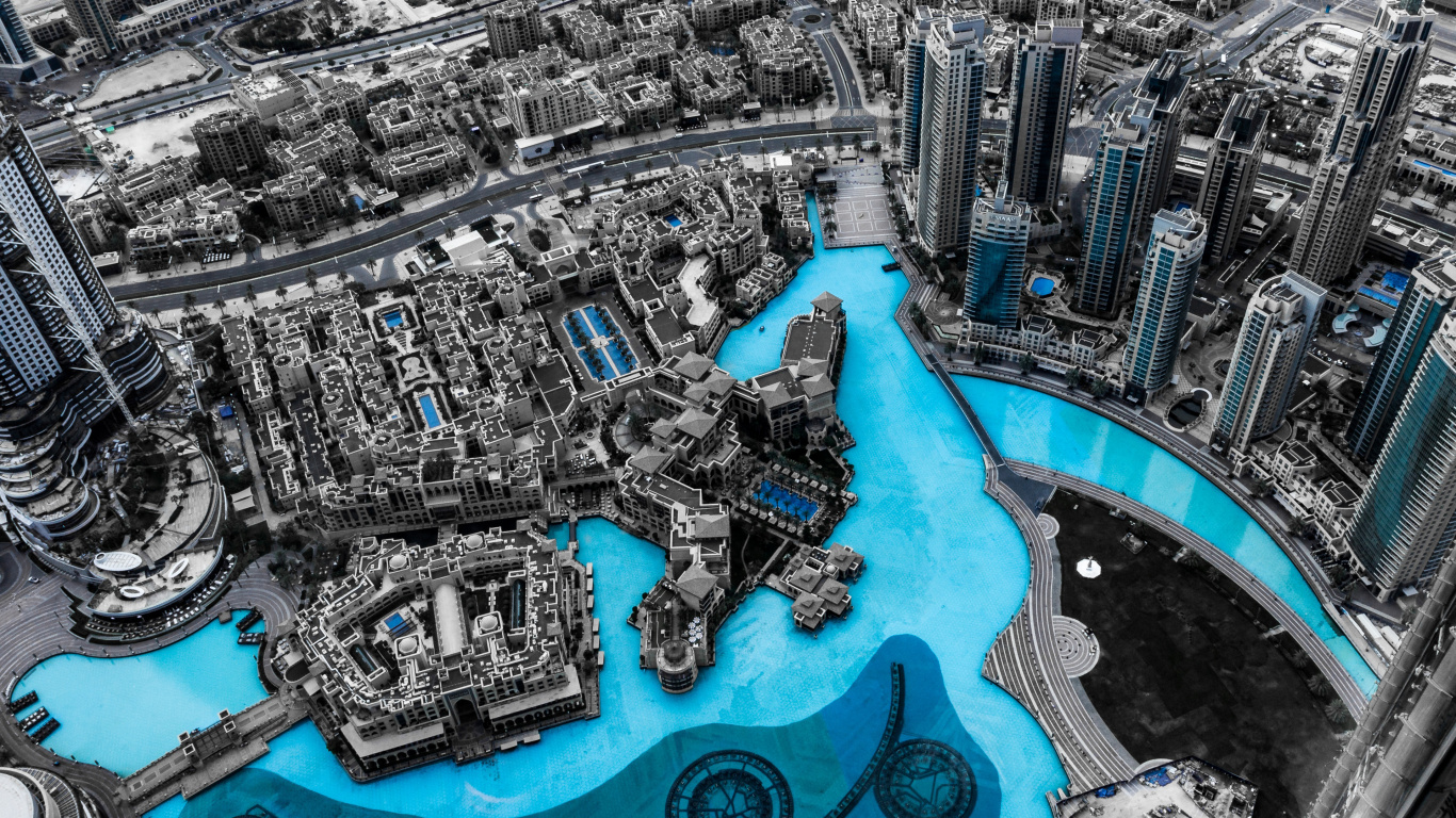 Aerial View of City Buildings During Daytime. Wallpaper in 1366x768 Resolution