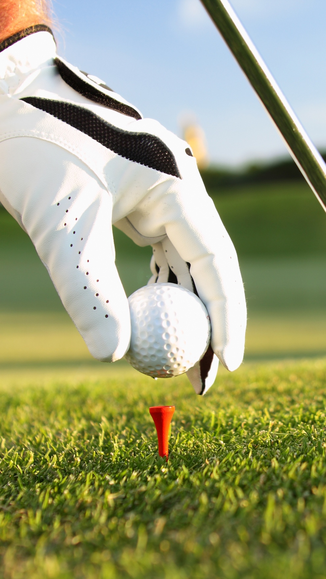 Person in White Pants and White Nike Shoes Holding Golf Club. Wallpaper in 1080x1920 Resolution