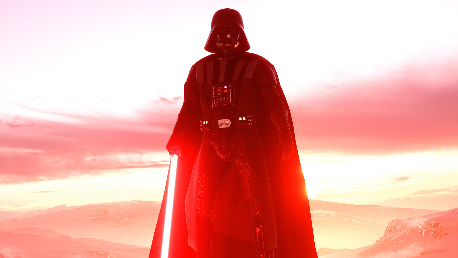 Darth Vader, Star Wars Battlefront Ii, Star Wars, Red, Outerwear. Wallpaper in 1920x1080 Resolution