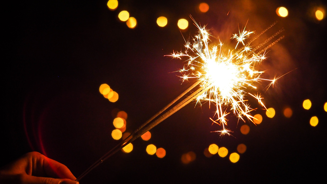 Night, Firecracker, Sparkler, Party Supply, Diwali Crackers. Wallpaper in 1366x768 Resolution