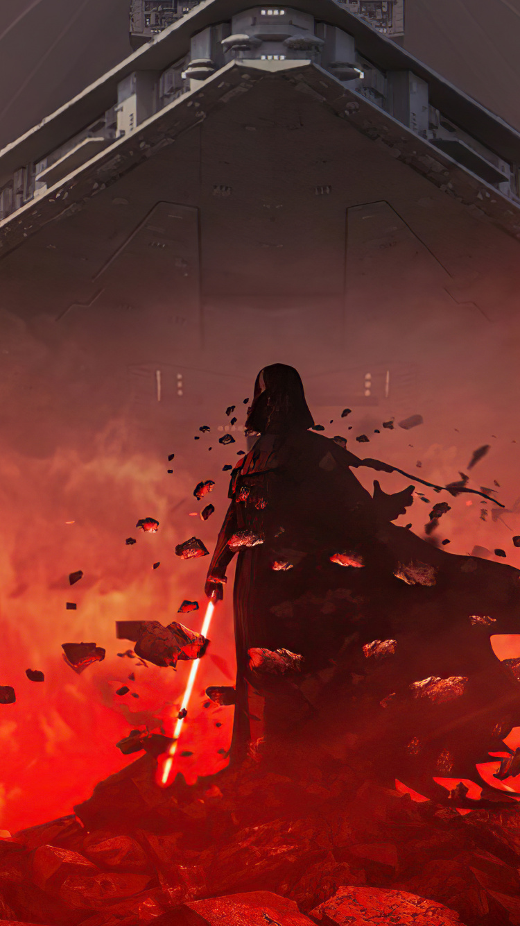 Star Wars, Darth Vader, Luke Skywalker, Jedi, Atmosphere. Wallpaper in 750x1334 Resolution