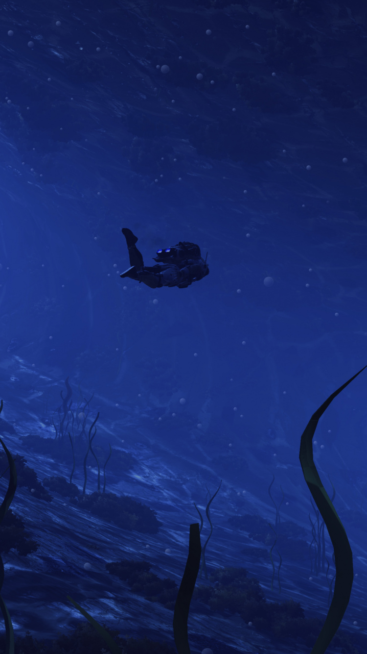 No Mans Sky, Blau, Wasser, Atmosphäre, Unterwasser. Wallpaper in 750x1334 Resolution