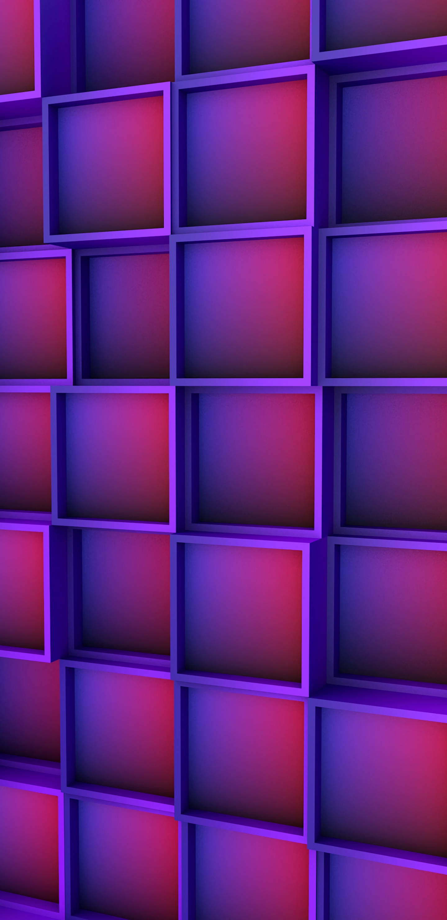 Ilustración 3d Púrpura y Rosa. Wallpaper in 1440x2960 Resolution