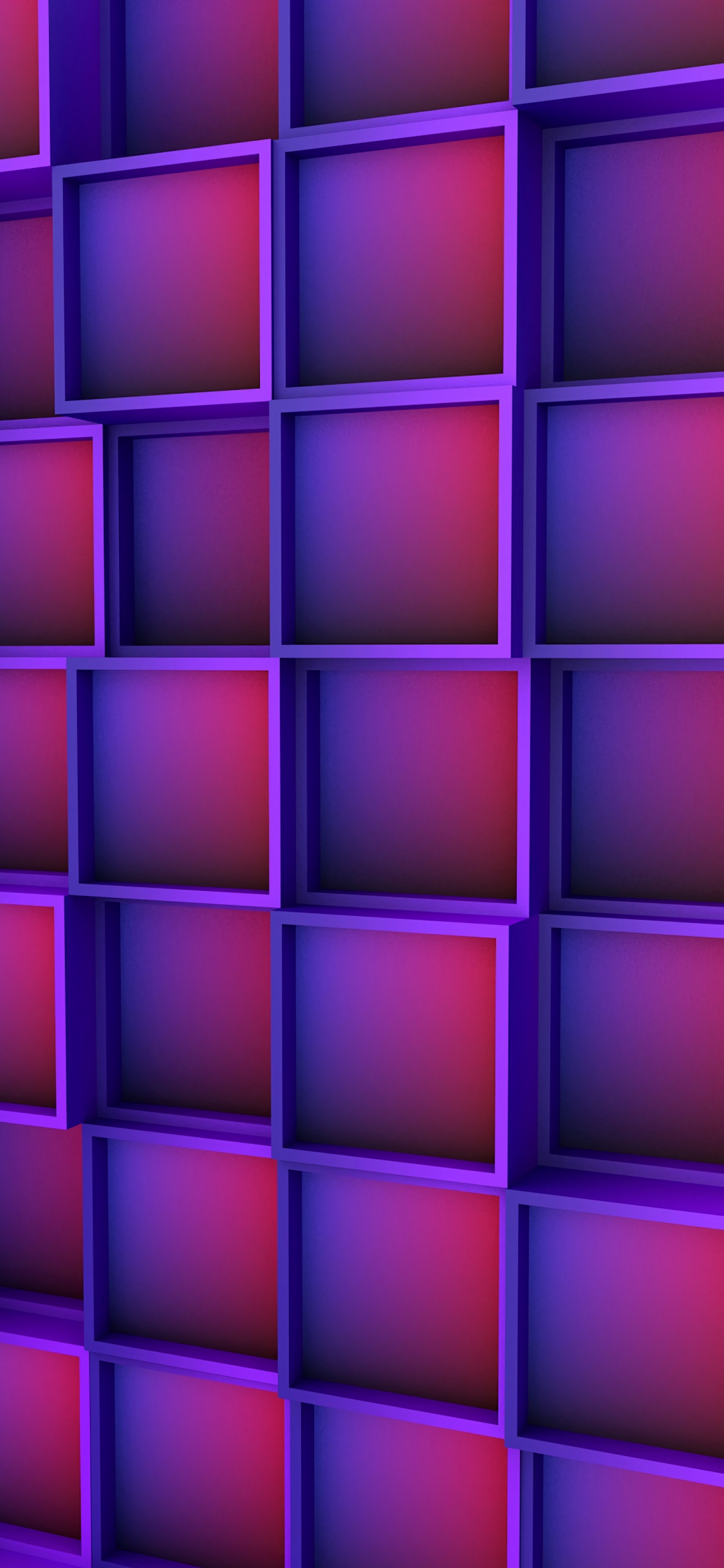 Illustration 3 d Violet et Rose. Wallpaper in 1125x2436 Resolution