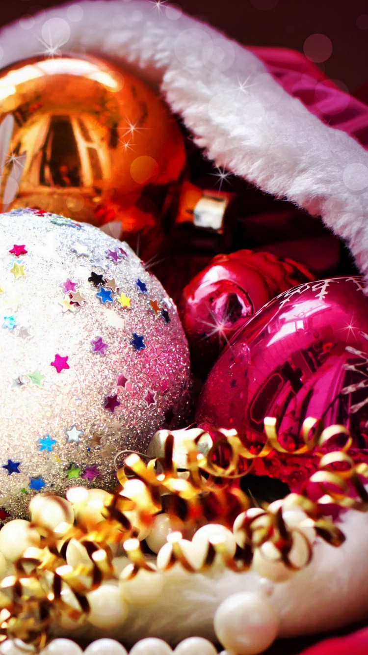 Neujahr, Weihnachten, Christmas Ornament, Weihnachtsdekoration, Magenta. Wallpaper in 750x1334 Resolution