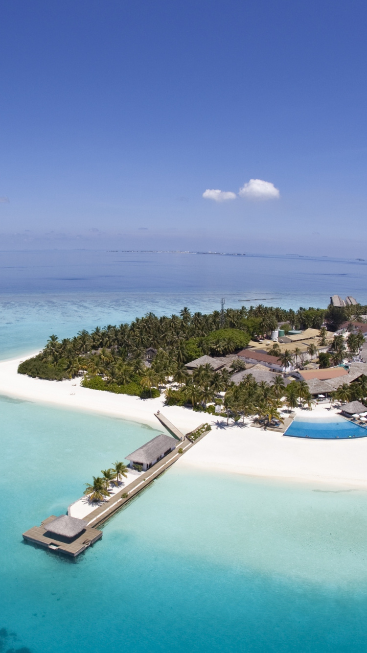 Aerial View of Beach During Daytime. Wallpaper in 750x1334 Resolution