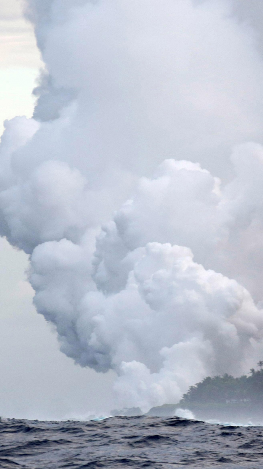 Nubes Blancas Sobre el Mar. Wallpaper in 1080x1920 Resolution