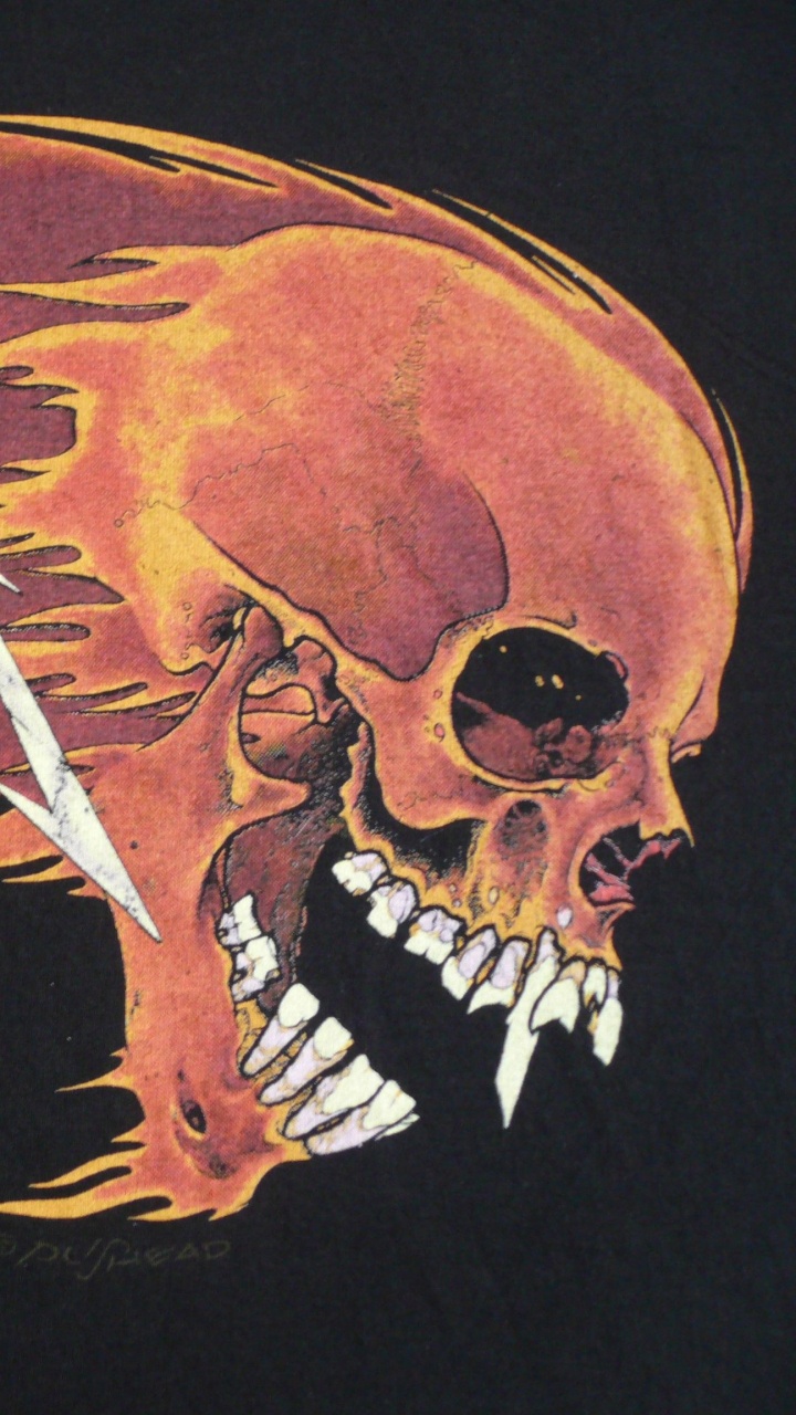 Metallica, Shirt, Heavy Metal, Skull, Bone. Wallpaper in 720x1280 Resolution