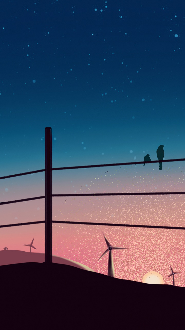 Valla de Metal Negro Bajo un Cielo Azul Durante el Día. Wallpaper in 720x1280 Resolution