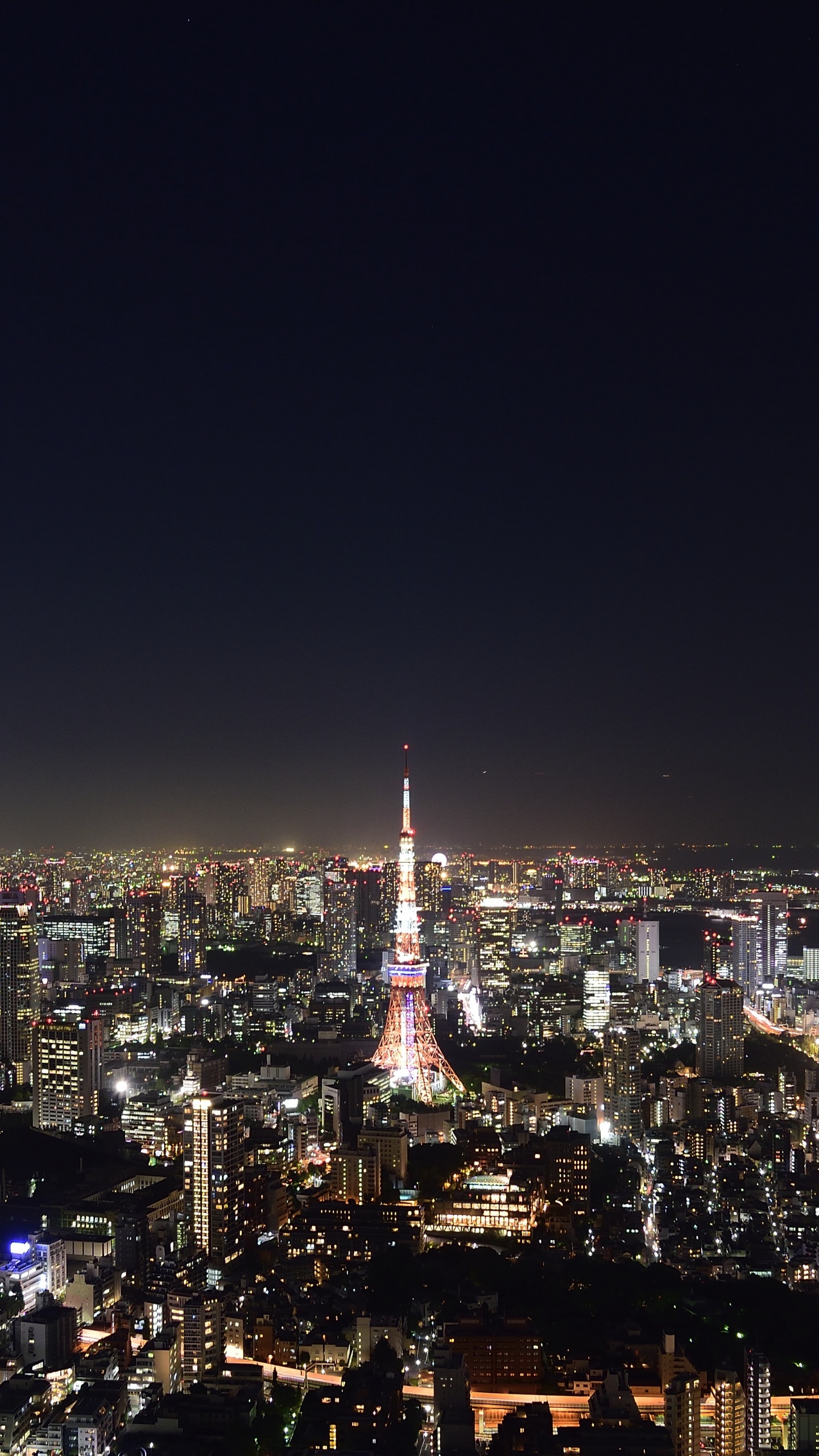 City Skyline During Night Time. Wallpaper in 1440x2560 Resolution