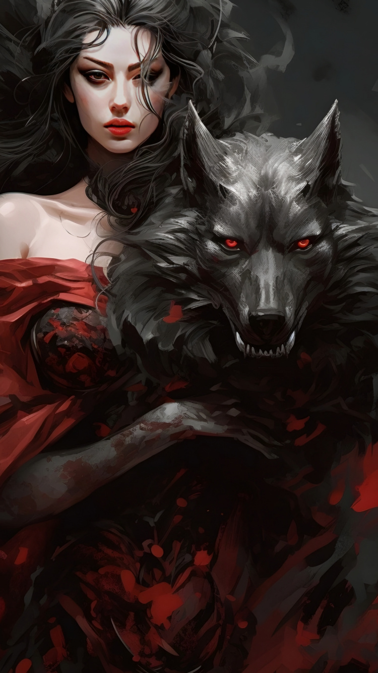 Vampir, Roman, Kunst, Werwolf, Wolf. Wallpaper in 750x1334 Resolution