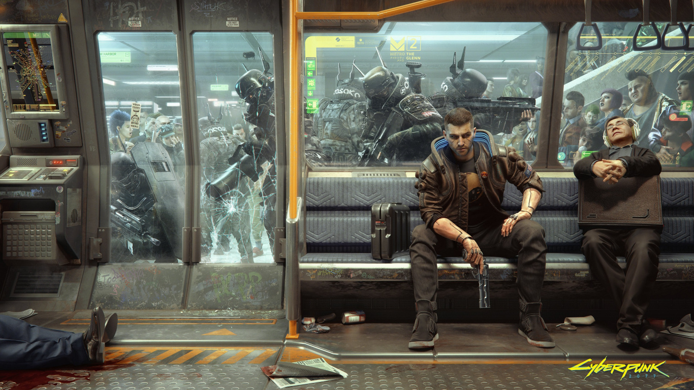 Cyberpunk 2077, Adam Badowski, cd Projekt, Role Playing Video Game, Playstation 4. Wallpaper in 1366x768 Resolution