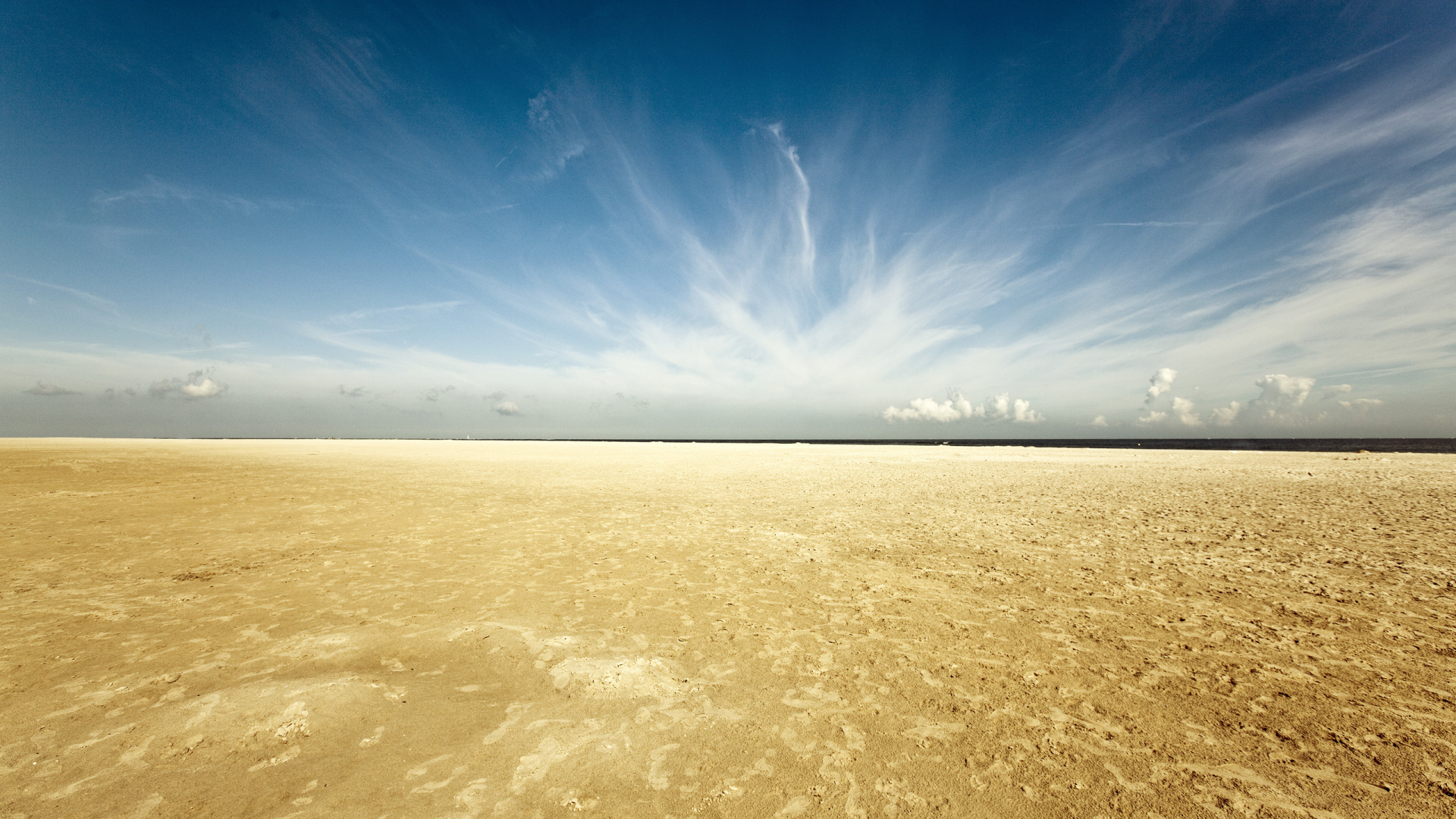 Brown Sand Under Blue Sky During Daytime. Wallpaper in 1920x1080 Resolution