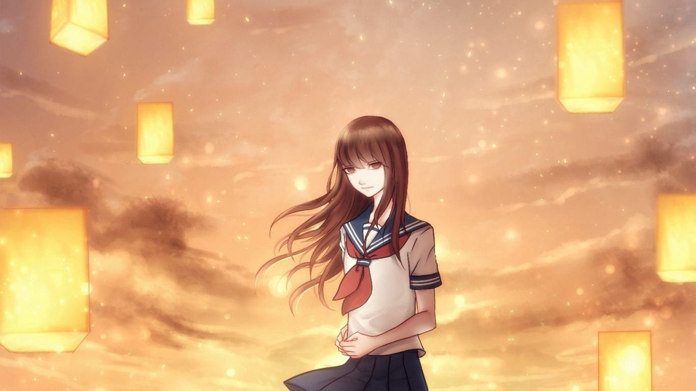 艺术, 光, 天空, 日落, 夜晚的天空 壁纸 1366x768 允许