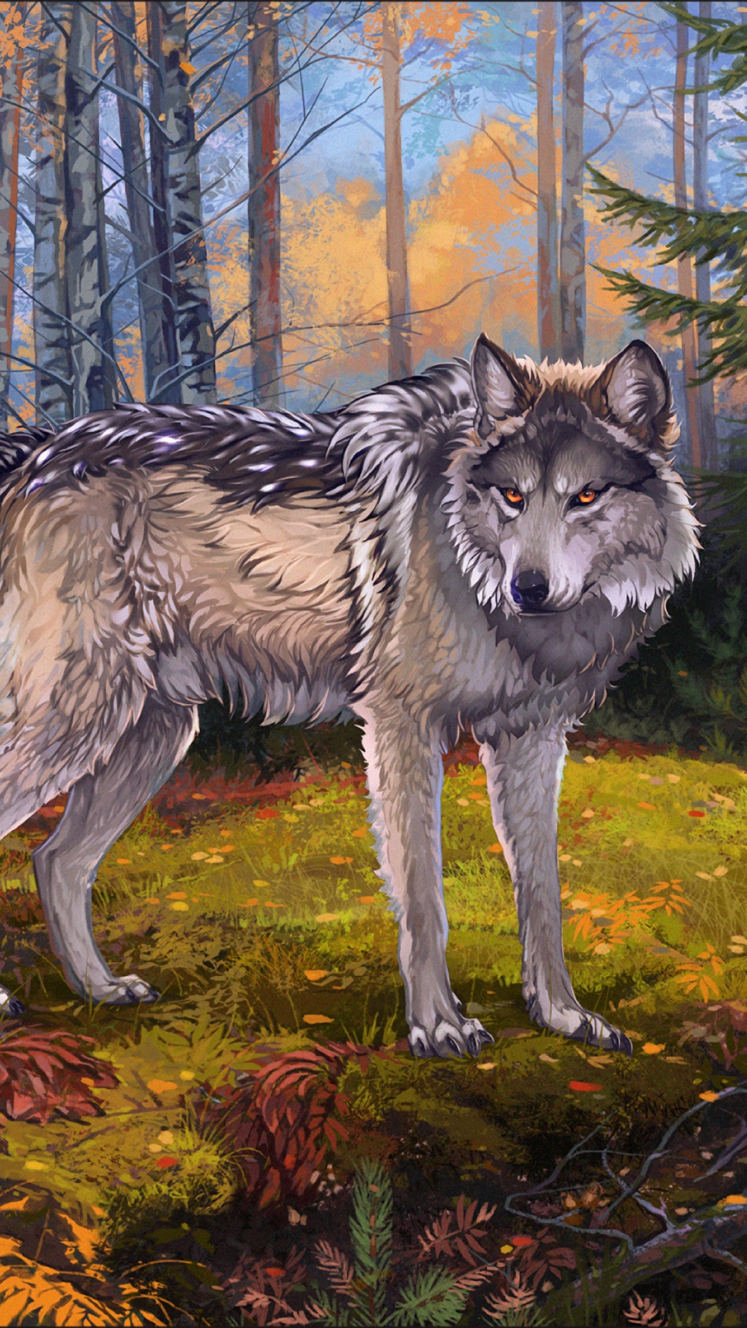 狼, 野生动物, Saarloos那只狼狗, 红色狼, 那只狼狗 壁纸 1080x1920 允许
