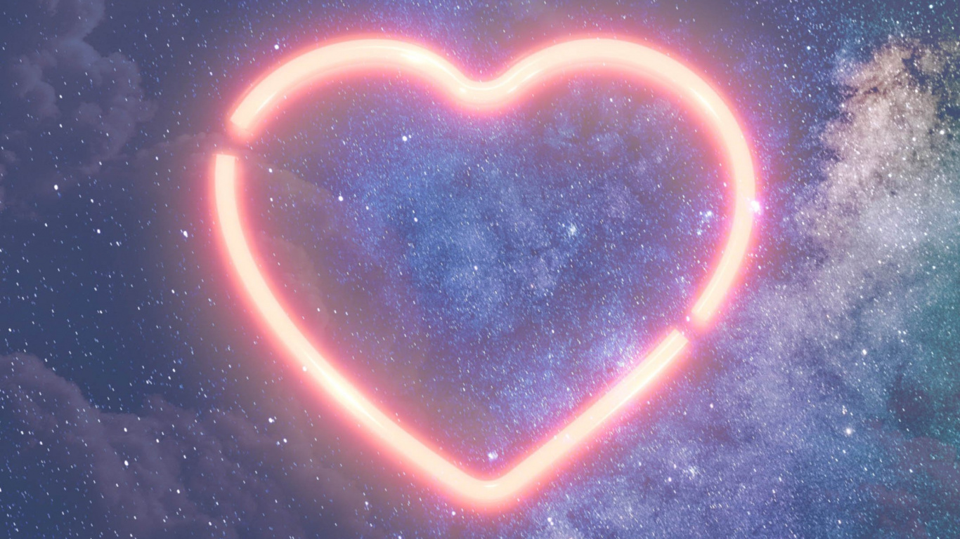 Liebe, Atmosphäre, Astronomisches Objekt, Galaxy, Wissenschaft. Wallpaper in 1366x768 Resolution