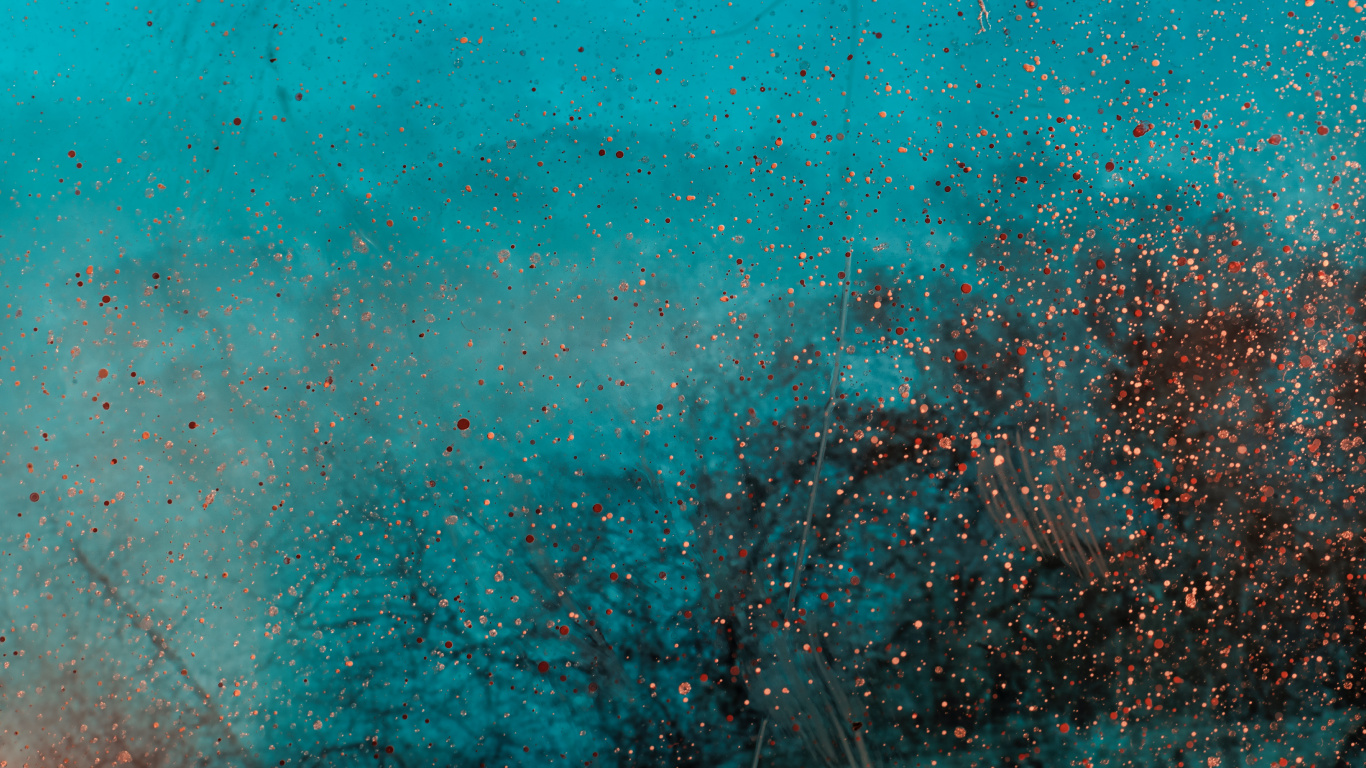 Blaue Und Weiße Abstrakte Malerei. Wallpaper in 1366x768 Resolution