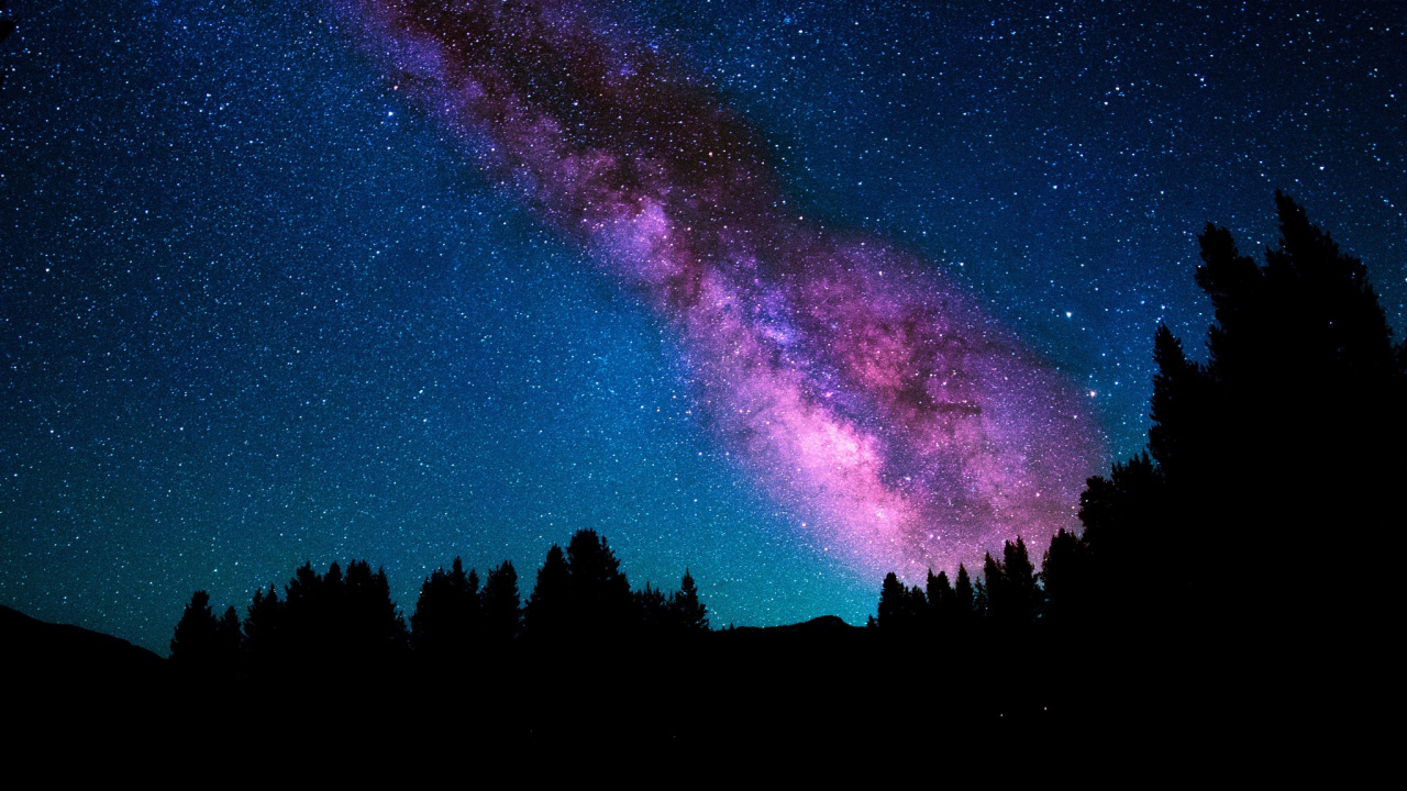 银河系, 明星, 夜晚的天空, 天文学对象, 地球的气氛 壁纸 1280x720 允许