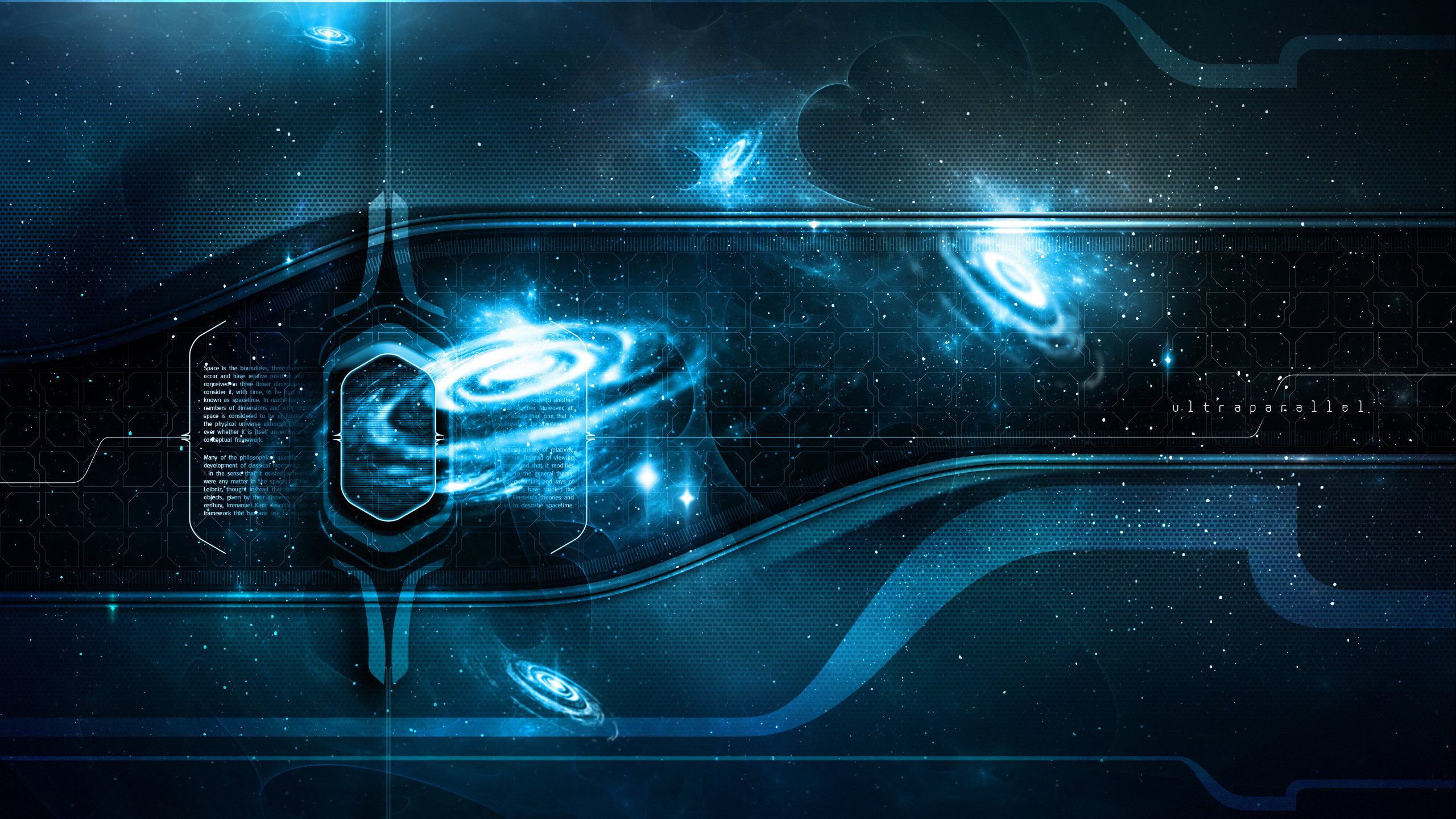 Blue and White Light Streaks. Wallpaper in 2560x1440 Resolution