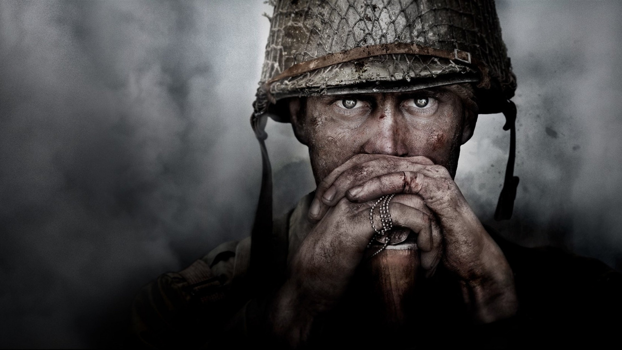 Call of Duty WWII, Activision, Facial Hair, Beard, Human. Wallpaper in 1280x720 Resolution