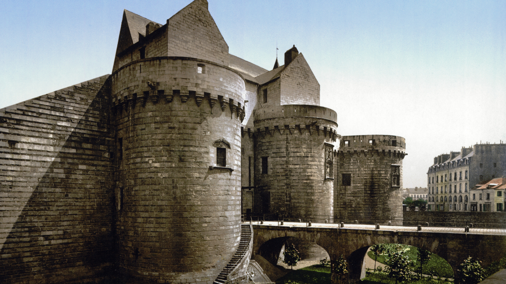 城堡, 防御工事, 中世纪建筑风格, 护城河, 历史站 壁纸 1920x1080 允许