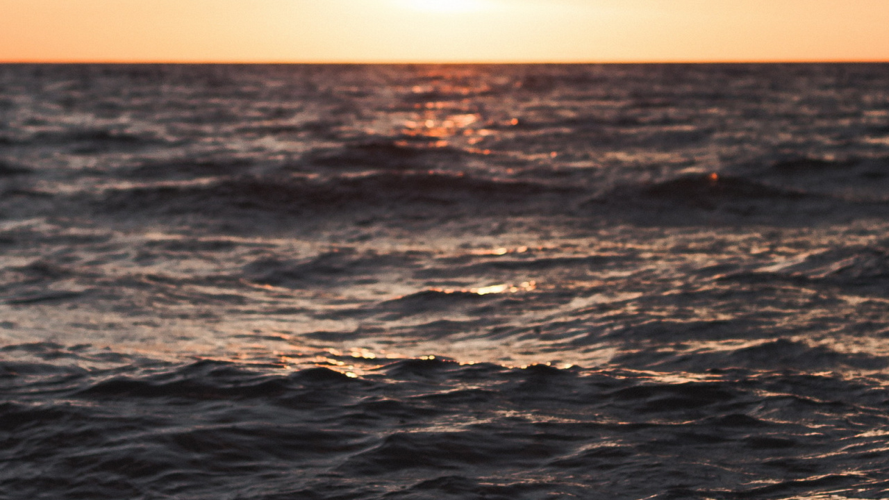 Mar, Dinamarca, Puesta, Playa, Agua. Wallpaper in 1280x720 Resolution