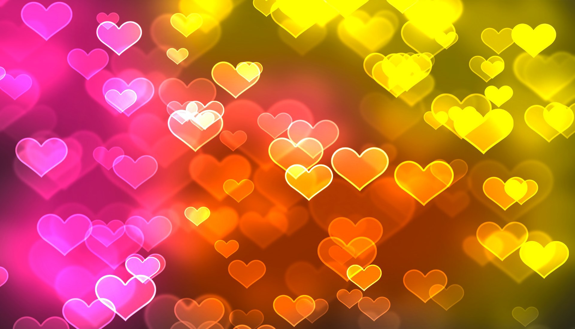 yellow love heart wallpaper