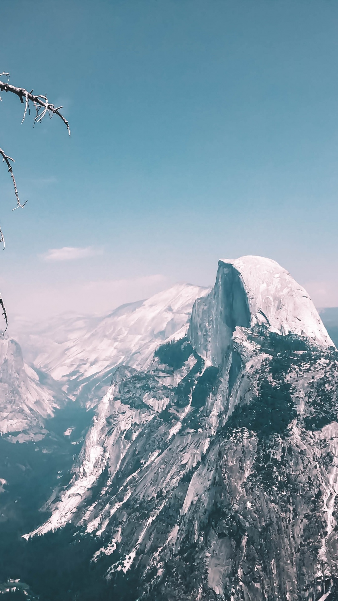 le Parc National de Yosemite, la Vallée de Yosemite, Point Kloa, Demi-Dôme, Glacier Point. Wallpaper in 1080x1920 Resolution