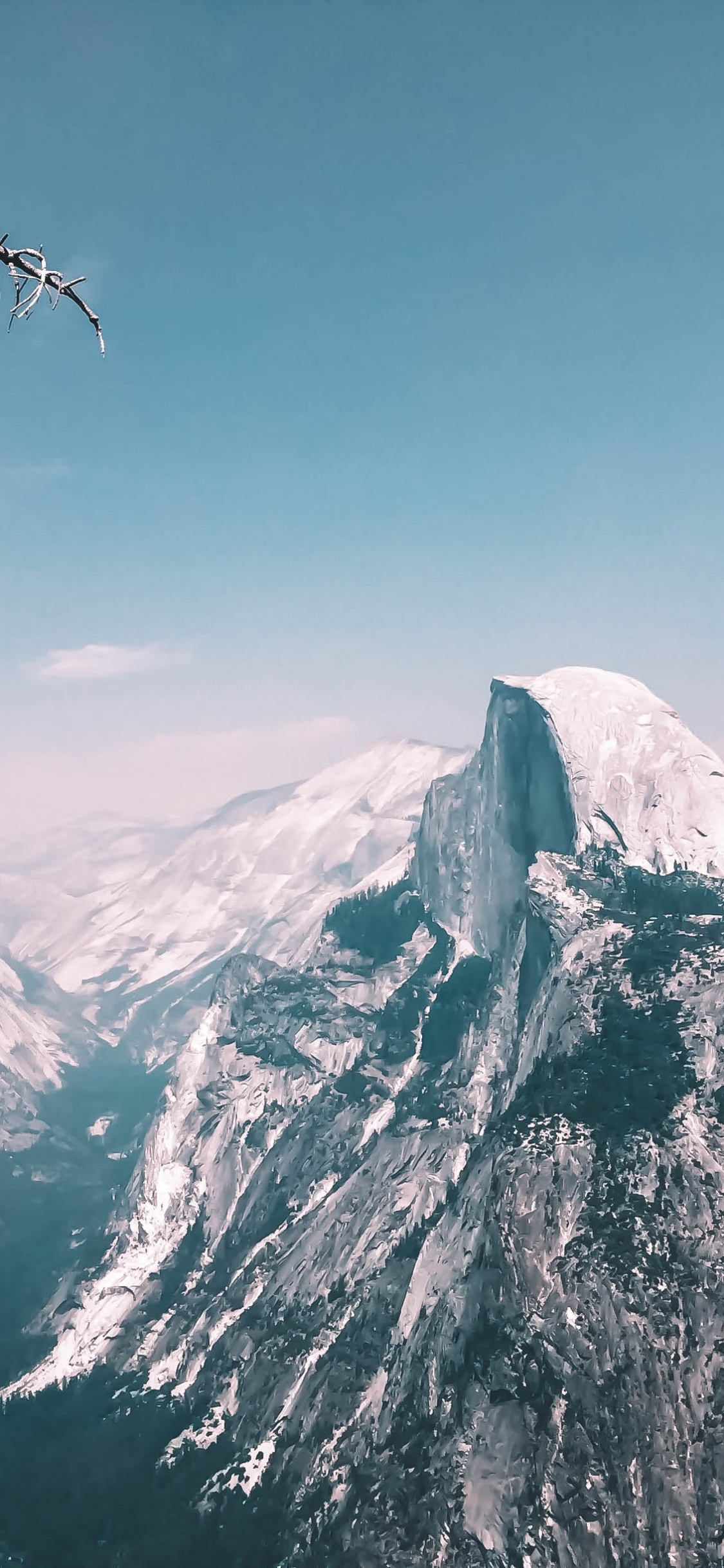 le Parc National de Yosemite, la Vallée de Yosemite, Point Kloa, Demi-Dôme, Glacier Point. Wallpaper in 1125x2436 Resolution