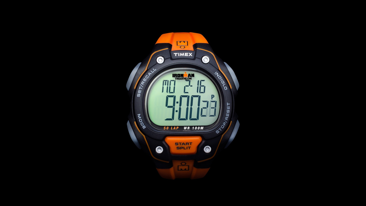 Black and Orange Casio Digital Watch. Wallpaper in 1280x720 Resolution