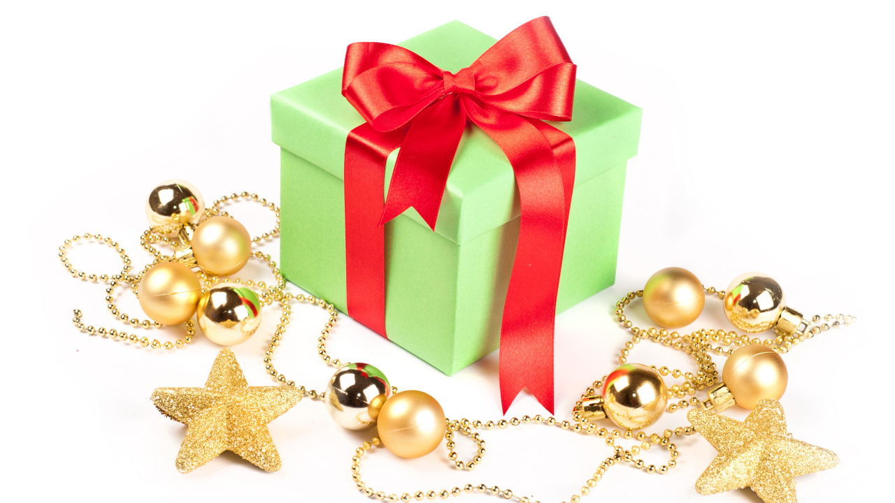 圣诞节的装饰品, 礼物, 圣诞节那天, 新的一年, 礼品包装 壁纸 1280x720 允许