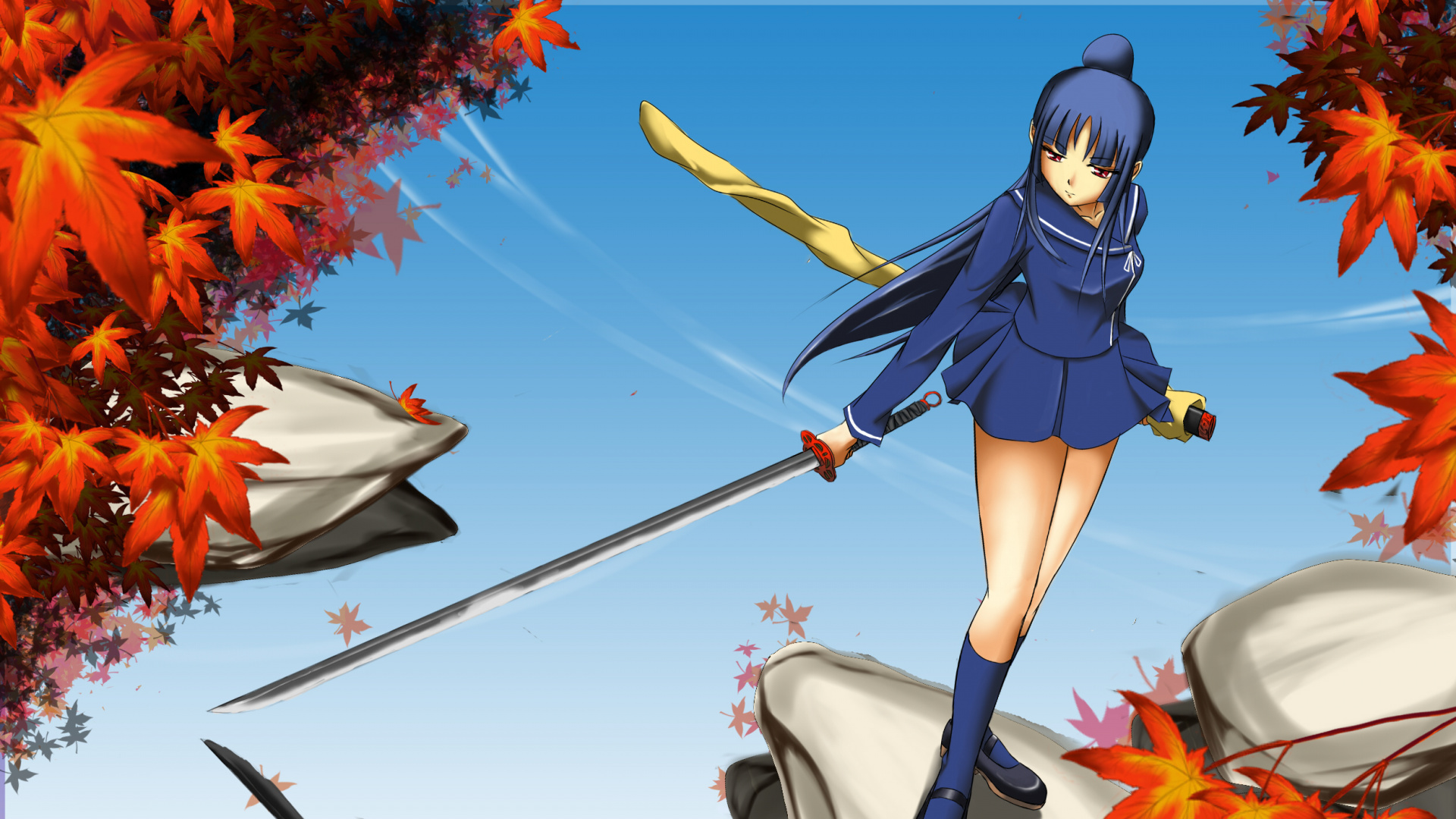 Femme en Robe Noire Personnage D'anime. Wallpaper in 1920x1080 Resolution