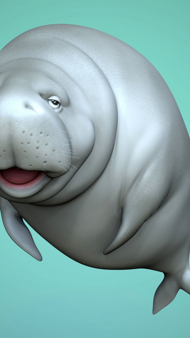 Dugong, 3d Modeling, FBX, Virtual Reality, Head. Wallpaper in 750x1334 Resolution