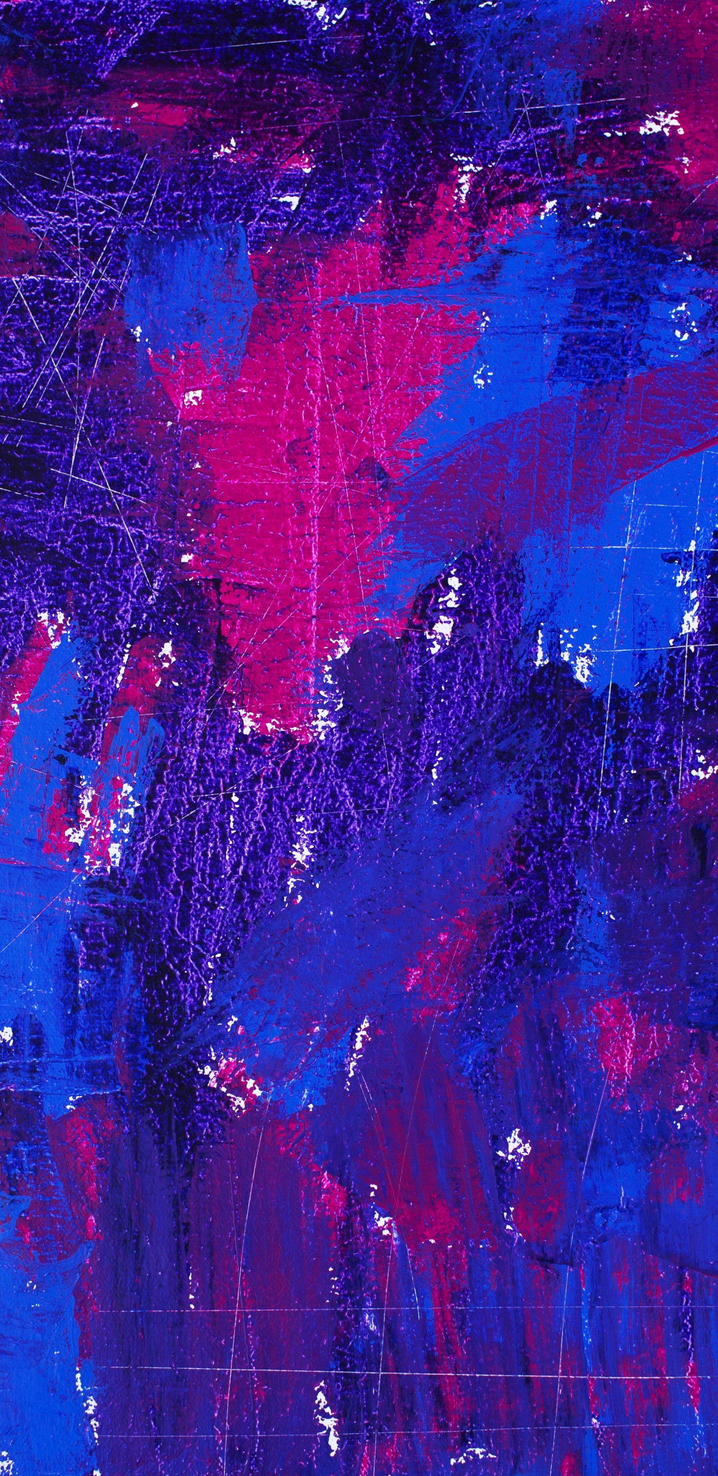 Moderne Kunst, Acrylfarbe, Kunst, Blau, Kobaltblau. Wallpaper in 1440x2960 Resolution